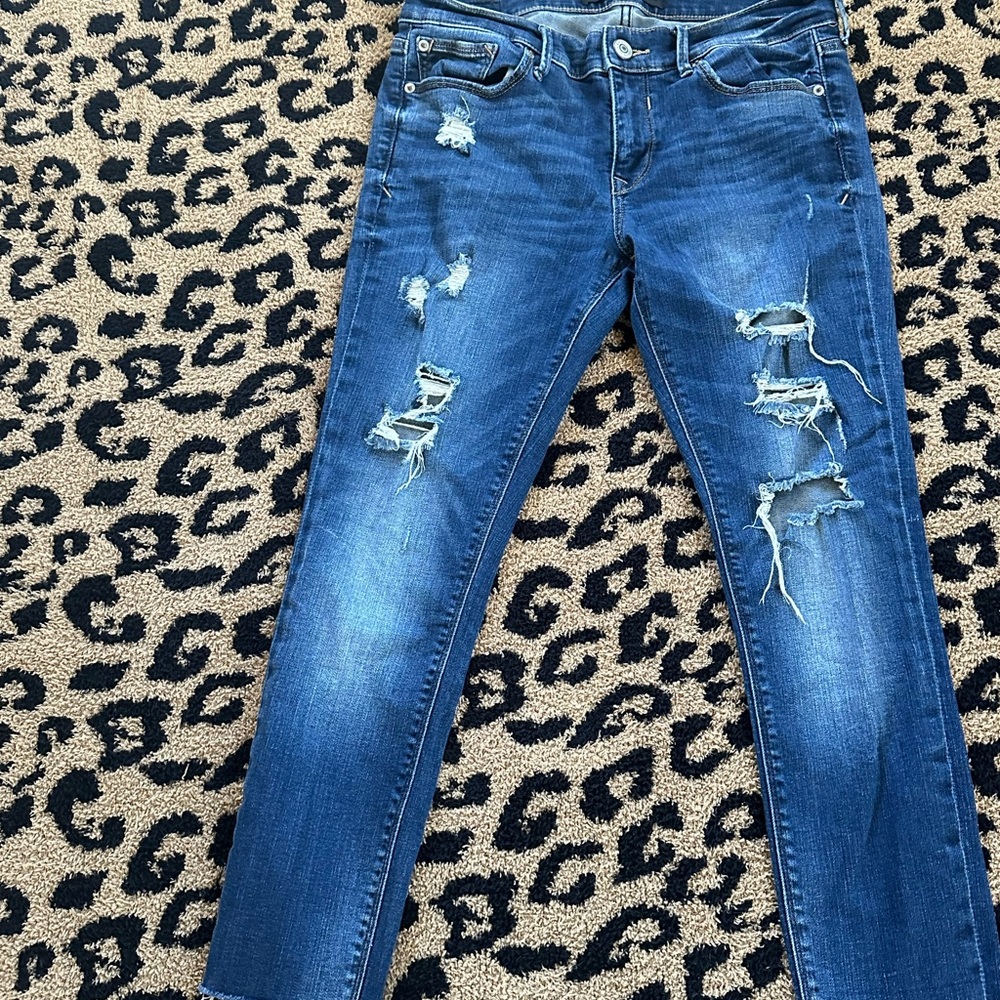 Express Jean. Size 6 R. Washed with destruction.